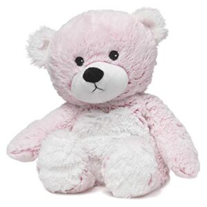 pink marshmallow bear warmies – cozy plush heatable lavender scented stuffed animal