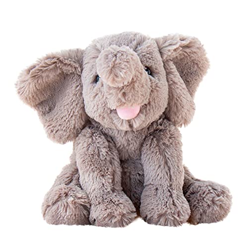 Hopearl Adorable Plush Calf Elephant Toy Floppy Elephish Ultra Soft Stuffed Animal for Boys Girls Kids Toddlers, Gray, 9''