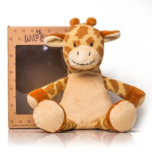 WILD BABY Giraffe Stuffed Animal - Heatable Microwavable Plush Pal with Aromatherapy Lavender Scent for Babies and Kids - Stuffed Giraffe Plush 12"