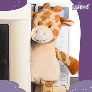 WILD BABY Giraffe Stuffed Animal - Heatable Microwavable Plush Pal with Aromatherapy Lavender Scent for Babies and Kids - Stuffed Giraffe Plush 12"