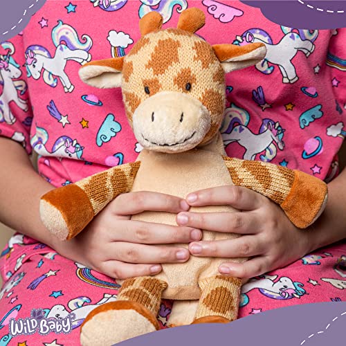 WILD BABY Giraffe Stuffed Animal - Heatable Microwavable Plush Pal with Aromatherapy Lavender Scent for Babies and Kids - Stuffed Giraffe Plush 12"