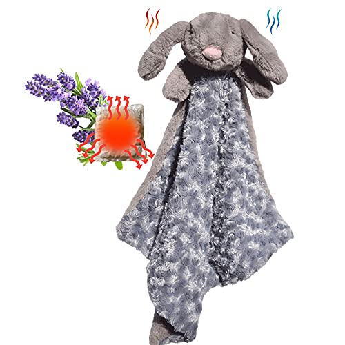 Lovey Microwavable Stuffed Animal - Large lovies for Babies which are heatable Stuffed Animals, Lavender Stuffed Animals micowavable with Removable Lavender Packet, Calming Heating pad Stuffed Animal