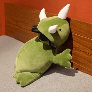 Plupiapio 2lbs Cute Soft Dinosaur Weighted Stuffed Animals, 14 inch Green Dino Stuffed Plush Animal Throw Pillows, Kawaii Plushies Hugging Toy Gifts for Kids