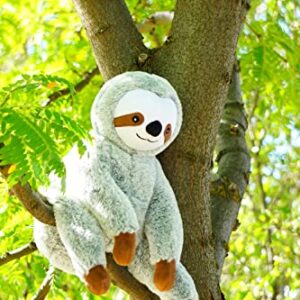 SENSORY4U Weighted Stuffed Animal- Super Soft, Cute Bear Weighted Sloth Stuffed Animal- 2.5lbs Weight for Comfort and Stress Relief- Durable, Comfy Weighted Plush Toy for Kids & Adults