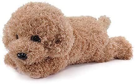 Moonovator - Stuffed Golden Doodle Dog Plush Animal Soft Toy, Cute, Cuddly, Gift for Kids and Those Who Love Plush Toys, 11 inches (Light Brown in Color)