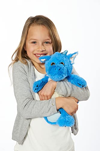 Warmies Plush Heat Up Microwavable Soft Cuddly Toys with A Lavender Scent, Dragon Blue