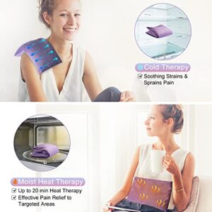 SuzziPad Heating Pad Microwavable for Pain Relief with Washable Cover, 7 x12" Reusable Heat Pad for Shoulder, Belly, Elbow, Knee, Moist Heat Pack for Cramps, Arthritis, Joint Pain, Sore Muscle