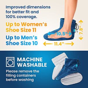 Microwaveable Booties and Feet Warmers - Deep-penetrating Heat for Relieving Foot Stiffness, Sore Muscles and Joints, Achilles tendinitis, Plantar Fasciitis - Slippers for Women & Men