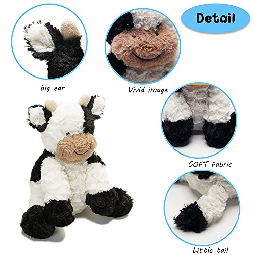 HooYiiok Cow Stuffed Animals Cute Adorable Soft Plush Cow Toy Great Birthday Gift for Kids 9 inches