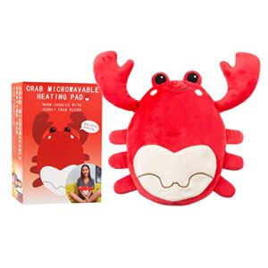 heating pads for cramps,microwave heating pad,warmies microwavable animals,crab plush with removable lavender scented heating pad,red crab