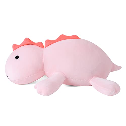 Dinosaur Weighted Plush, 24" 3.5 lbs Character Weighted Stuffed Animals Series, Cute Dino Plushie Dolls Throw Pillow Birthday Gifts for Children Kids Adults (Pink)