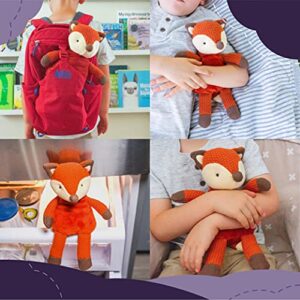 WILD BABY Fox Stuffed Animal - Heatable Microwavable Plush Pal with Aromatherapy Lavender Scent for Kids - Fox Plush 12"