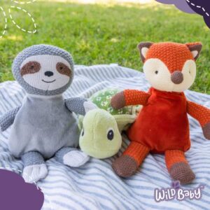 WILD BABY Fox Stuffed Animal - Heatable Microwavable Plush Pal with Aromatherapy Lavender Scent for Kids - Fox Plush 12"