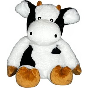 pacific comforts weighted plush cow – microwavable – travel friendly – stuffed weighted animals – great gifts