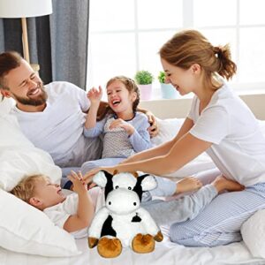 Pacific Comforts Weighted Plush Cow - Microwavable - Travel Friendly - Stuffed Weighted Animals - Great Gifts