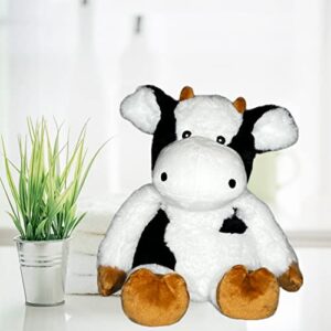 Pacific Comforts Weighted Plush Cow - Microwavable - Travel Friendly - Stuffed Weighted Animals - Great Gifts