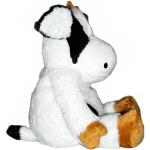 Pacific Comforts Weighted Plush Cow - Microwavable - Travel Friendly - Stuffed Weighted Animals - Great Gifts