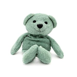 thermal-aid zoo — hunter the green bear — kids hot and cold pain relief heating pad microwavable stuffed animal and cooling pad — easy wash, natural sleep aid — pregnancy must-haves for baby