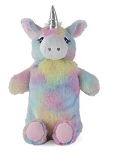 rainbow coloured plush unicorn hot water bottle