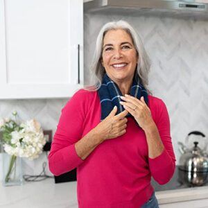 sunnybay neck heating wrap microwavable – navy blue and ocean blue