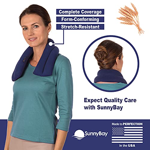 SunnyBay Neck Heating Wrap Microwavable - Navy Blue and Ocean Blue