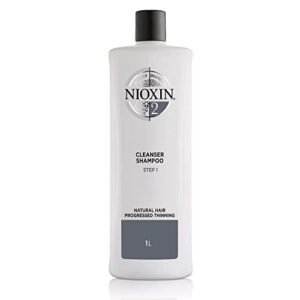 nioxin system 2 cleanser shampoo, natural hair with progressed thinning, 33.8 fl oz