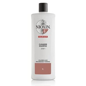 nioxin system 4 cleanser shampoo, color treated hair with progressed thinning, 33.8 fl oz (pack of 1)