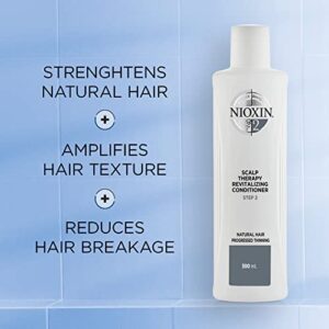 Nioxin System 2 Scalp Therapy Conditioner, Natural Hair with Progressed Thinning, 16.9 oz