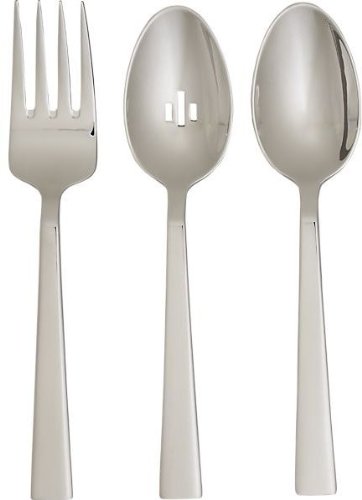 Oneida Techny for Crate & Barrel 3 Piece Serving Set