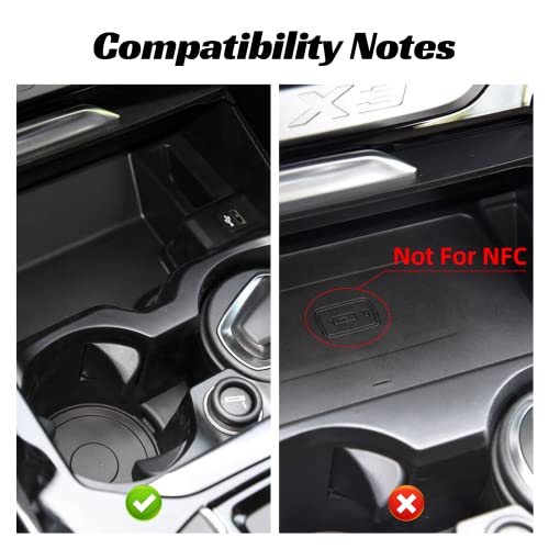 Wireless Charger Pad for BMW X3 G01 2023 2018 2019 2020 2021 2022,Fit for BMW X4 2019 2020 2021 2022 2023 Accessories,Wireless Charging Center Console Mat Organizer