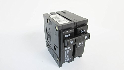 Eaton BR280 Plug-On Mount Type BR Circuit Breaker 2-Pole 80 Amp 120/240 Volt AC, Color