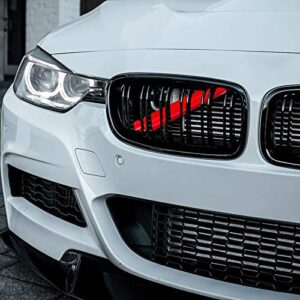 Red Grill Stripes for BMW F30 F32, Kidney Grille Inserts Trim for BMW 3 4 Series (F20 F30, Red)