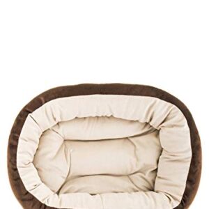 Petmate 290206 Aspen Pet Oval Cuddler Pet Bed, 20" x 16", Chocolate Brown