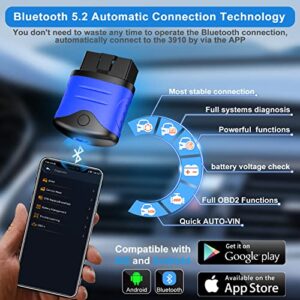 AUTOPHIX 3910 Bluetooth All System OBD2 Scanner Compatible with BMW/Mini Battery Registration Diagnostic Scan Tool with Service EPB CBS ETC Reset Battery Check Code Reader for iPhone iPad Android