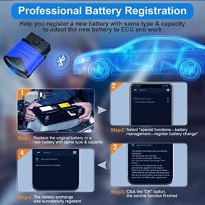 AUTOPHIX 3910 Bluetooth All System OBD2 Scanner Compatible with BMW/Mini Battery Registration Diagnostic Scan Tool with Service EPB CBS ETC Reset Battery Check Code Reader for iPhone iPad Android