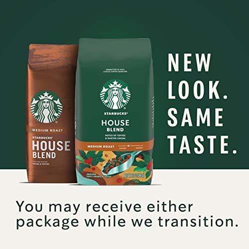 Starbucks Ground Coffee—Medium Roast Coffee—House Blend—100% Arabica—1 bag (18 oz)