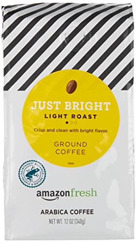 AmazonFresh Just Bright Ground Coffee, Light Roast, 12 Ounce