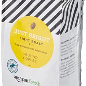 AmazonFresh Just Bright Ground Coffee, Light Roast, 12 Ounce