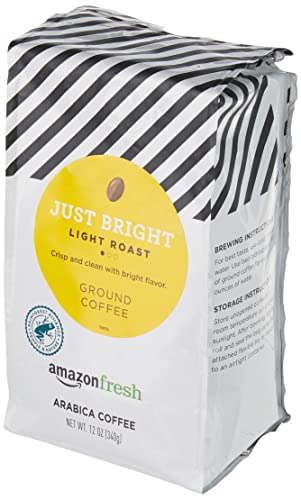 AmazonFresh Just Bright Ground Coffee, Light Roast, 12 Ounce