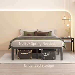 MAF 14 Inch Full Size Metal Platform Bed Frame with Round Corner Legs, 3000 LBS Heavy Duty Steel Slats Support, Noise Free, No Box Spring Needed, Easy Assembly