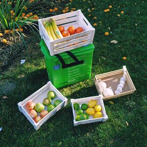 Admired By Nature Rustic White Set of 3 Distressed Decorative Wood Crates Storage Container