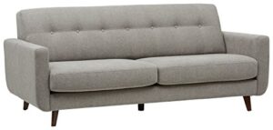 amazon brand – rivet sloane mid-century modern sofa couch, 79.9″w, pebble grey