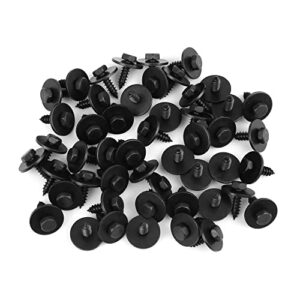 uxcell 50pcs black car screw bolt retainer liner under cover screw for bmw 07147129160