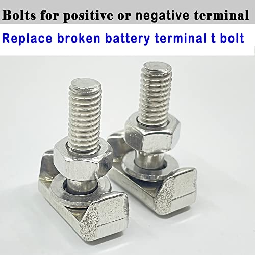 2 Pack 19116852 Battery Terminal T-Bolt Compatible with Chevy BMW GMC Volkswagen 64740 Battery Cable Tensioner Bolt Kit 6X0915138 61128373946