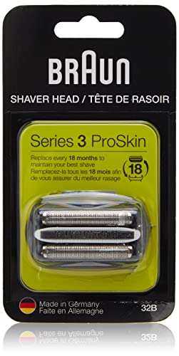 Braun Series 3 32B Foil & Cutter Replacement Head, Compatible with Models 3000s, 3010s, 3040s, 3050cc, 3070cc, 3080s, 3090cc (Packaging May Vary)