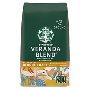 starbucks blonde roast ground coffee — veranda blend — 1 bag (28 oz.)