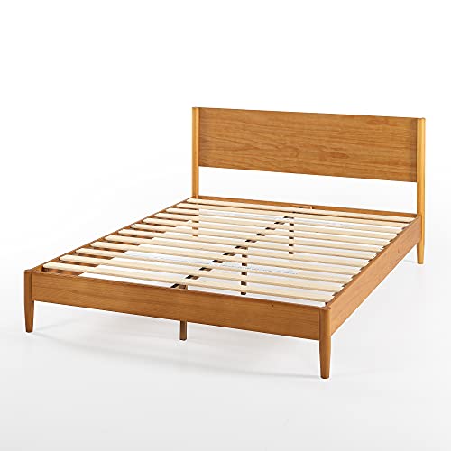 ZINUS Allen Mid Century Wood Platform Bed Frame / Solid Wood Foundation / Wood Slat Support / No Box Spring Needed / Easy Assembly, King