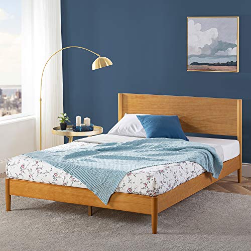 ZINUS Allen Mid Century Wood Platform Bed Frame / Solid Wood Foundation / Wood Slat Support / No Box Spring Needed / Easy Assembly, King