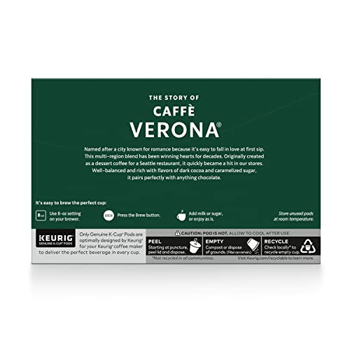 Starbucks Dark Roast K-Cup Coffee Pods — Caffè Verona for Keurig Brewers — 6 boxes (60 pods total)