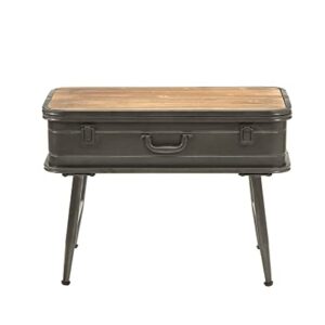 4D Concepts Urban Loft Metal Two Trunk Tables, Rustic Natural Pine